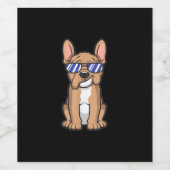 フカッコいいレフランスのンチブルドッグのサングラスかわいいギフト ワインラベル (シングルラベル)