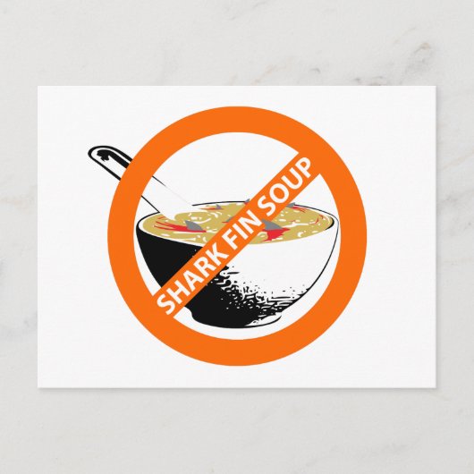 フカヒレ汁を禁止する ポストカード (正面)
