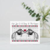 フキスをするィッシュ·ラブ·バレンタイン シーズンポストカード (スタンド正面)