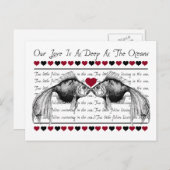 フキスをするィッシュ·ラブ·バレンタイン シーズンポストカード (正面/裏面)