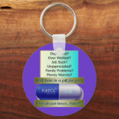 フキトール、仕事最低の、仕事の経験、心配なし。 キーホルダー (正面)