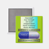 フキトール、仕事最低の、仕事の経験、心配なし。 マグネット (正面/裏面)