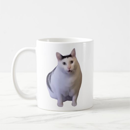 フキャットミームマグ両面 コーヒーマグカップ (左)