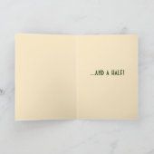 フクおもしろいロウはクリスマスを祝う カード (内部)