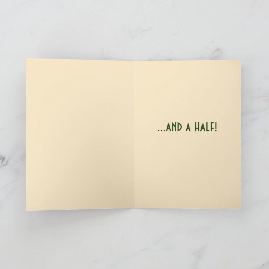 フクおもしろいロウはクリスマスを祝う カード (内部)