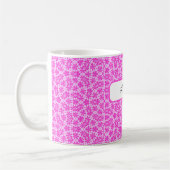 フクシアの花の名入れデザイン コーヒーマグカップ (左)