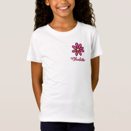 フクシアの花の落書き 名前入り Tシャツ