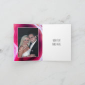 フクシアアゲートスライスジオード結婚式感謝写真 サンキューカード (内部)