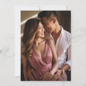 フクシアピンクのシノワズリーデザインの結婚式のSave the Date 招待状 (裏面)