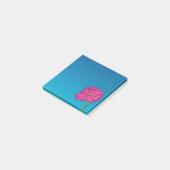 フクシアピンクの花のスクエアメモ ポストイット (アングル)