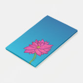 フクシアピンクの花の縦モチーフ ポストイット (アングル)