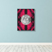 フクシア ピンクの芍薬 アブストラクト フレーム あなただけの写真 キャンバスプリント (インサイチュ (ウッドフロア))