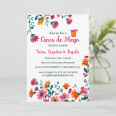 フクシア メキシカン フラワーズ シンコ デ マヨ フィエスタ 招待状 (スタンド正面)