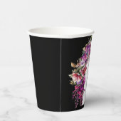 フクシア ラベンダー フラワーリング ブライダルシャワー 紙コップ (右)