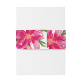 フクシア |緑のフローラ水結婚色 招待状ベリーバンド (裏面例)