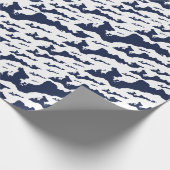 フクラシックィッシャーズアイランドロゴラッピング紙 – 海軍 ラッピングペーパー (角)