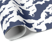 フクラシックィッシャーズアイランドロゴラッピング紙 – 海軍 ラッピングペーパー (ロールコーナー)