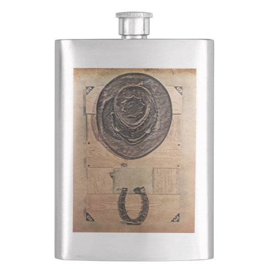 フクラシックラスクウェスタンテーマ フラスク (正面)