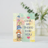 "フクロウあなたのためにそこに"は郵便はがきいます ポストカード (スタンド正面)