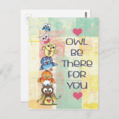 "フクロウあなたのためにそこに"は郵便はがきいます ポストカード (正面/裏面)