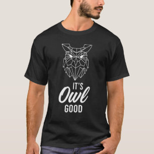 フクロウいい可愛い鳥の鷲のアートオーナーフクロウカッコいいル Tシャツ