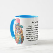 フクロウおもしろいのアドバイス マグカップ (正面左)