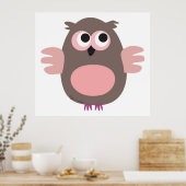 フクロウおもしろいのポスター ポスター (キッチン)