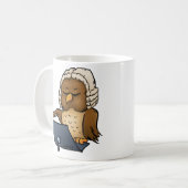 フクロウおもしろいの導体漫画 コーヒーマグカップ (正面左)