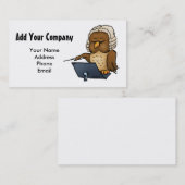 フクロウおもしろいの導体漫画 名刺 (正面/裏面)