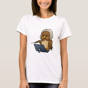 フクロウおもしろいの導体漫画 Tシャツ