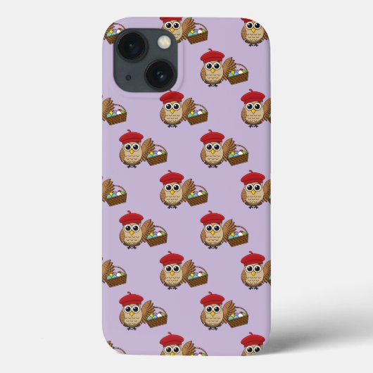 フクロウおもしろいイースターエッグ狩りパターン Case-Mate iPhoneケース (裏面)