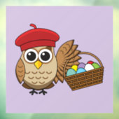 フクロウおもしろいイースターエッグ狩り ウィンドウサイン (シート3)