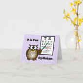 フクロウおもしろいオティシャングリーティングカード カード (黄色い花)