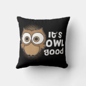 フクロウおもしろいグギフト動物愛好家 クッション (裏面)