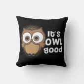 フクロウおもしろいグギフト動物愛好家 クッション (正面)