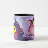 フクロウおもしろいマグのラップ – 動物愛好家マグ マグカップ (中央)