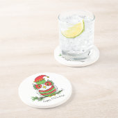 フクロウおもしろいムクリスマスかわいい子たち コースター (側面)