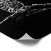 フクロウおもしろいル文法学者 ポスター (角)