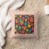 フクロウおもしろい クッション (ブランケット)