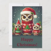 フクロウおもしろい シーズンカード (正面)