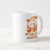 フクロウおもしろい ジャンボコーヒーマグカップ (正面右)