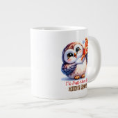 フクロウおもしろい ジャンボコーヒーマグカップ (正面右)