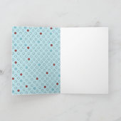 フクロウおよびカップケーキ カード (内部)