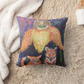 フクロウおよびキツネのお洒落な装飾用クッション クッション (ブランケット)