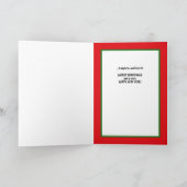 フクロウおよびサンタの帽子が付いているクリスマスカード シーズンカード (内部)