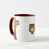 フクロウおよび小間使いのマグ マグカップ (正面左)