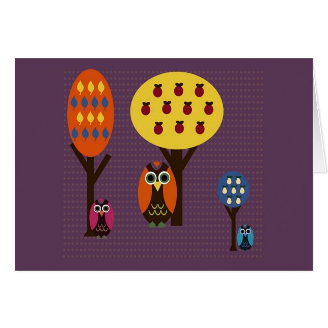 フクロウおよび木 (正面横)