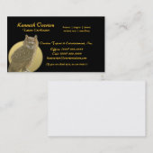 フクロウおよび満月 名刺 (正面/裏面)