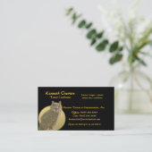 フクロウおよび満月 名刺 (スタンド正面)