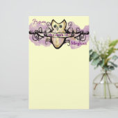 フクロウおよび音楽バー 便箋 (スタンド正面)